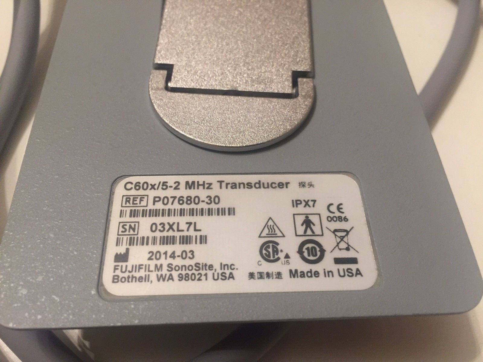 Ultrasound Transducer Sonosite M-Turbo Edge C60x DOM 2014 Excellent Condition DIAGNOSTIC ULTRASOUND MACHINES FOR SALE