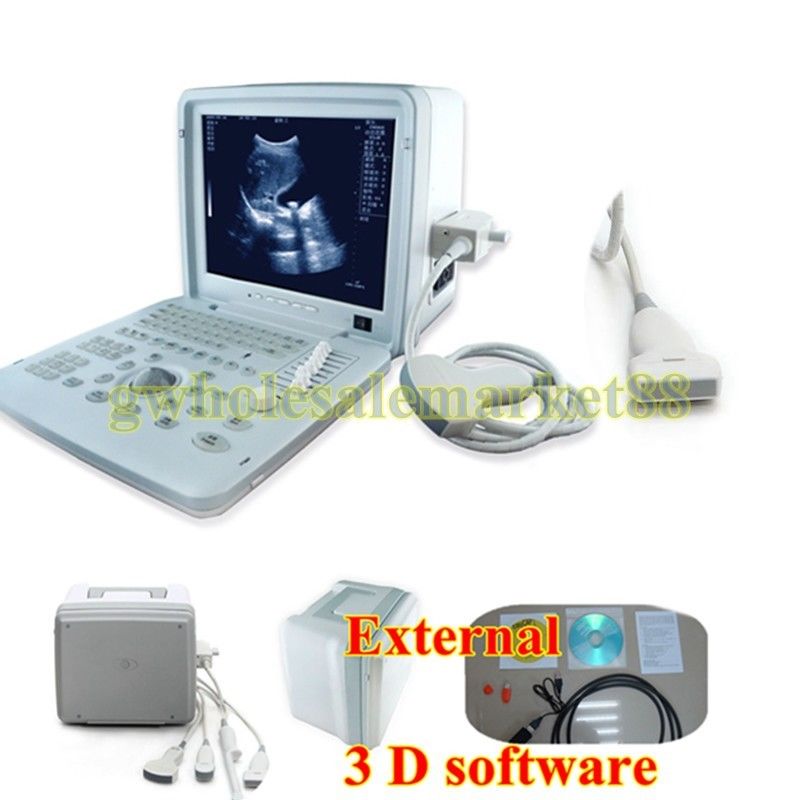 High Clear 3D LED 12 Inch Laptop Machine Ultrasound Scanner CONVEX+LINEAR Probe 190891304322 DIAGNOSTIC ULTRASOUND MACHINES FOR SALE
