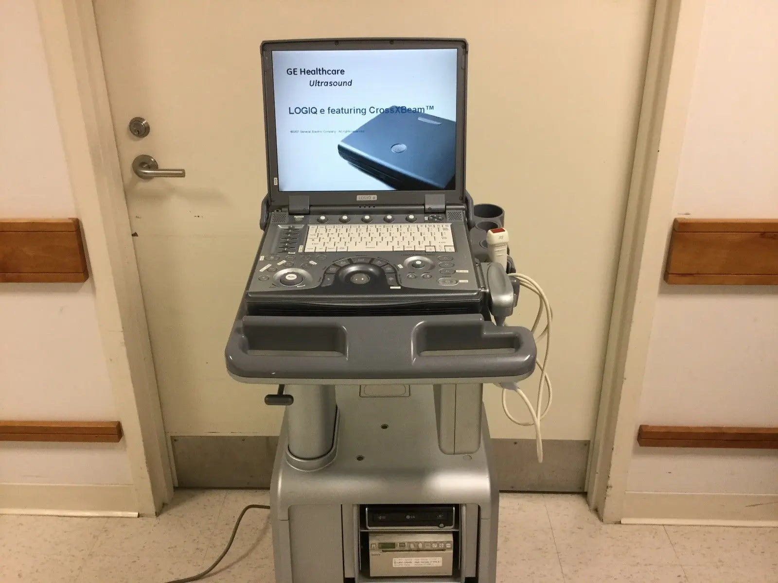 GE Logiq E with 3S-RS Ultrasound Probe/Printer/External Multi DVD Rewritter DIAGNOSTIC ULTRASOUND MACHINES FOR SALE