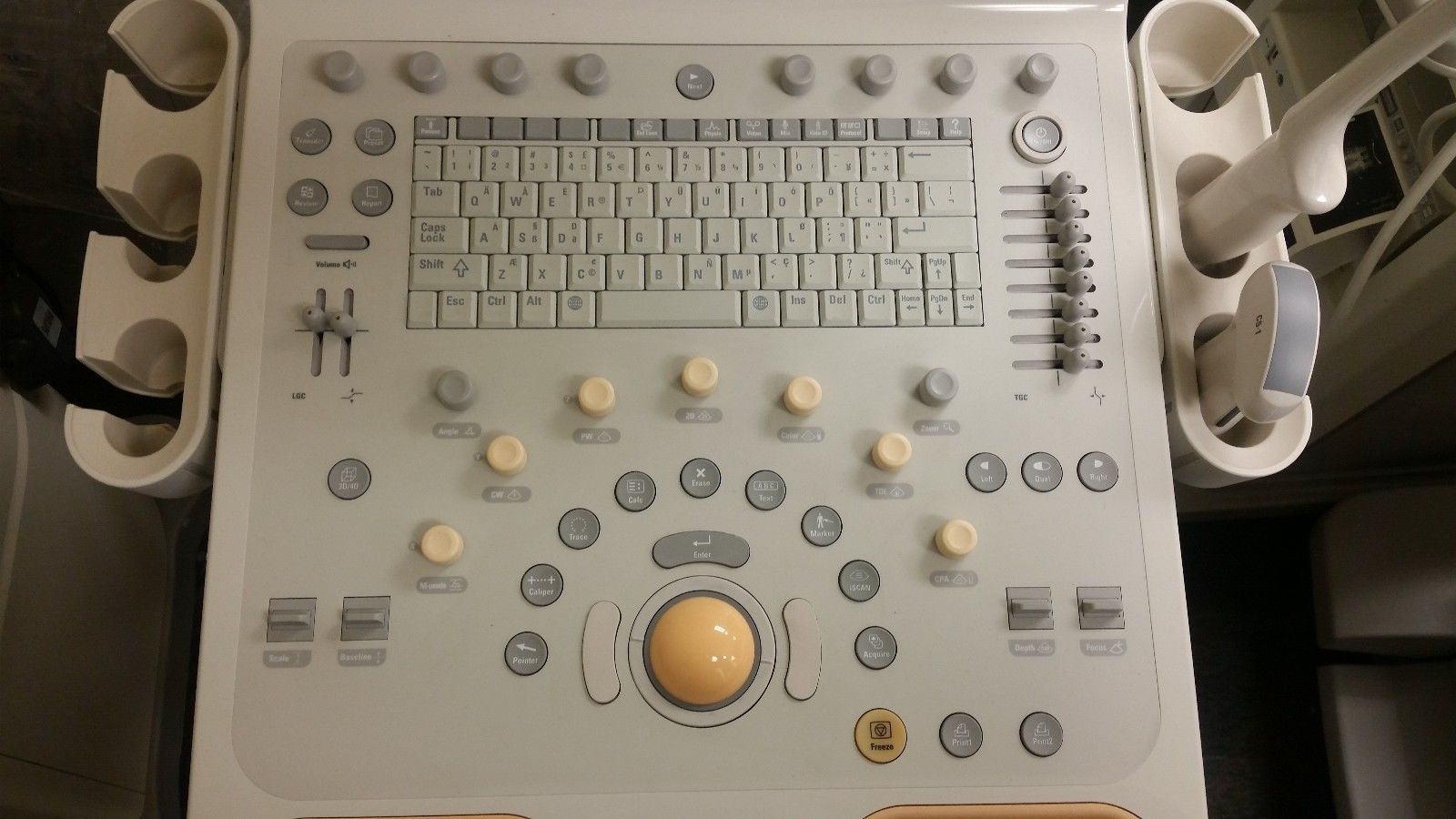a close up of a machine with buttons and buttons