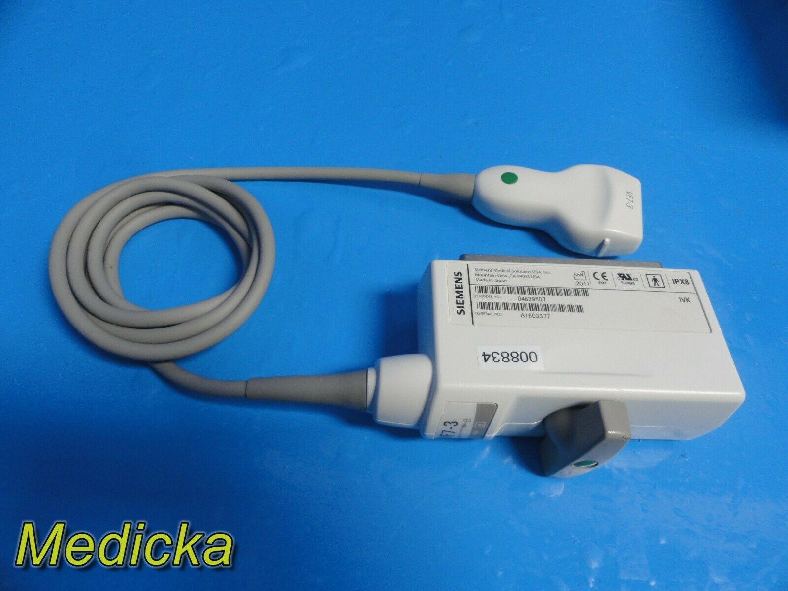 2011 Siemens VF7-3 (P/N 4839507) Linear Array Ultrasound Transducer Probe ~19412 DIAGNOSTIC ULTRASOUND MACHINES FOR SALE