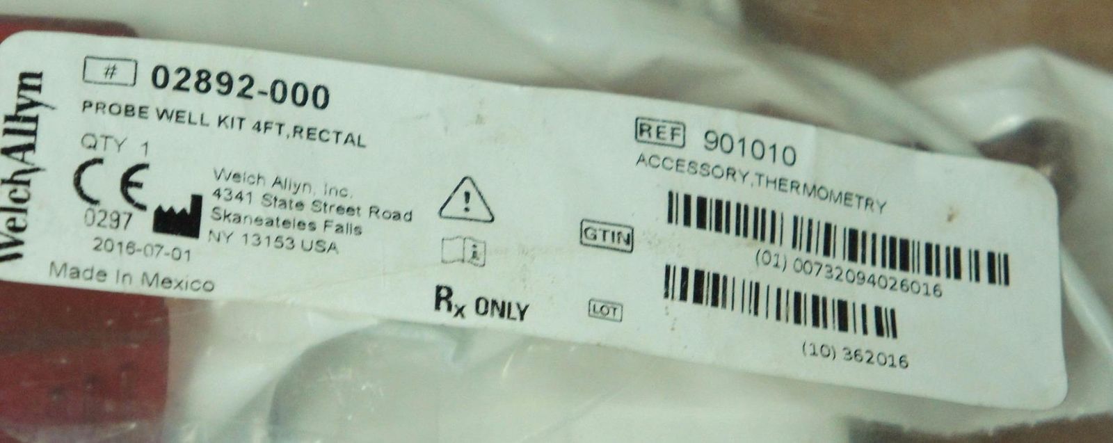 NEW Welch Allyn Probe Well Kit  Rectal 02892-000  !  T632 N 732094026016 DIAGNOSTIC ULTRASOUND MACHINES FOR SALE