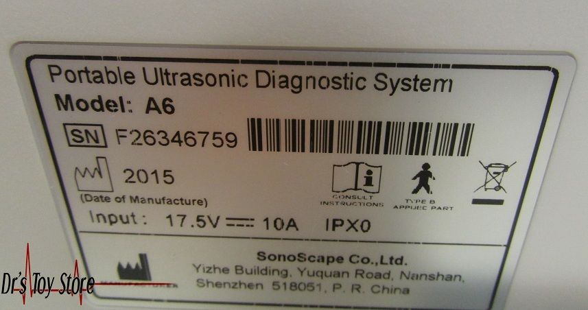 Sonoscape A6 Ultrasound System With 2 Probes DIAGNOSTIC ULTRASOUND MACHINES FOR SALE