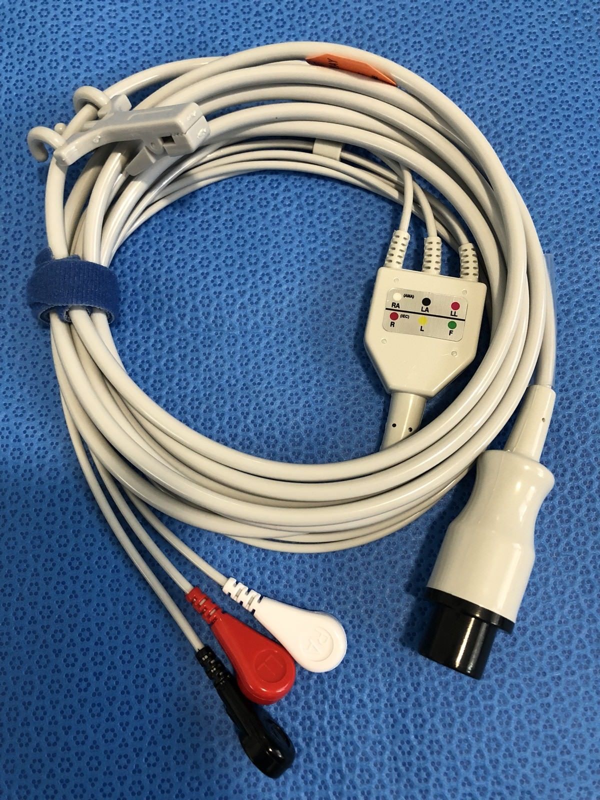 ECG EKG Cable AAMI 6 Pin 3 Leads Snap AHA - Same Day Shipping - US Located DIAGNOSTIC ULTRASOUND MACHINES FOR SALE