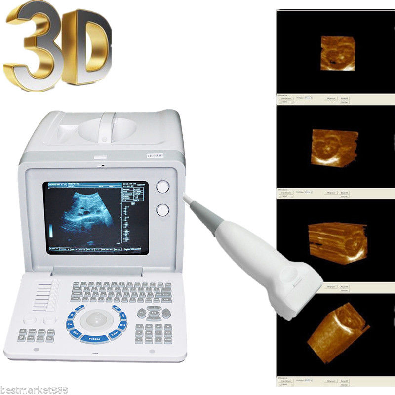 Top 10''Ultrasound Scanner ultrasonic System with Linear Probe+3D Software SVGA DIAGNOSTIC ULTRASOUND MACHINES FOR SALE