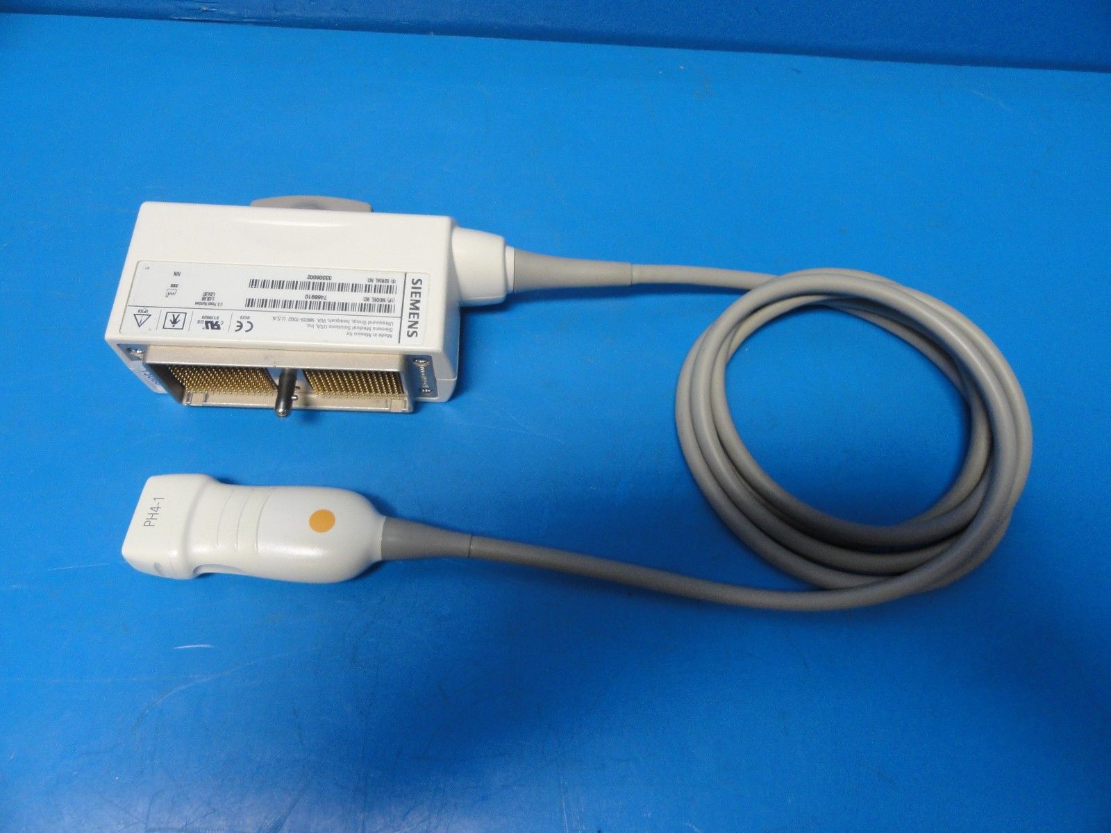 Siemens Acuson Antares PH4-1 P/N 7466910 Phased Array Ultrasound Transducer 8710 DIAGNOSTIC ULTRASOUND MACHINES FOR SALE