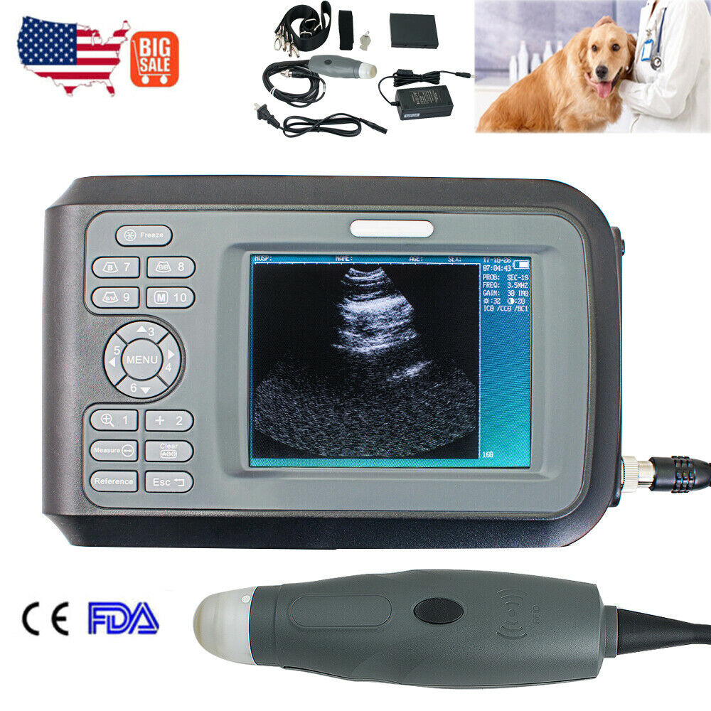 VET Digital Ultrasound Scanner Handheld Machine 3.5MHz Mechanical Sector Probe DIAGNOSTIC ULTRASOUND MACHINES FOR SALE