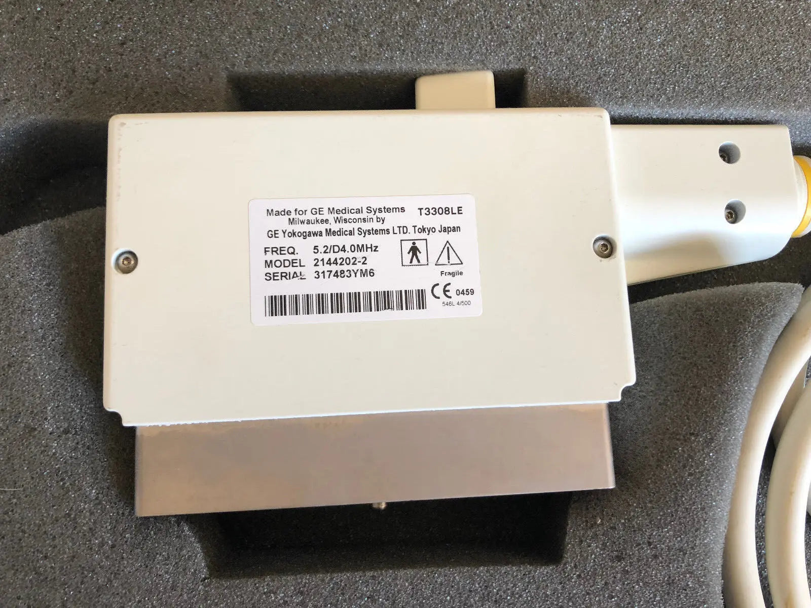 GE 546L ultrasound transducer from a LOGIQ L9 DIAGNOSTIC ULTRASOUND MACHINES FOR SALE