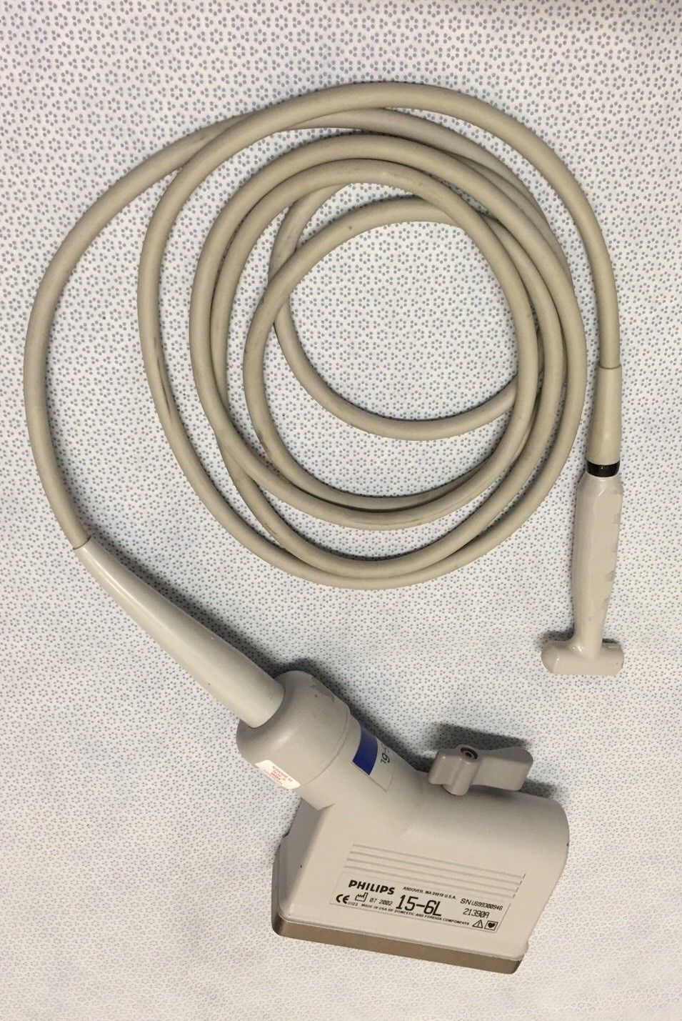 Philips 15-6L 21390A Compact Linear Array Probe for Sonos 5500 & Envisor 11408 DIAGNOSTIC ULTRASOUND MACHINES FOR SALE