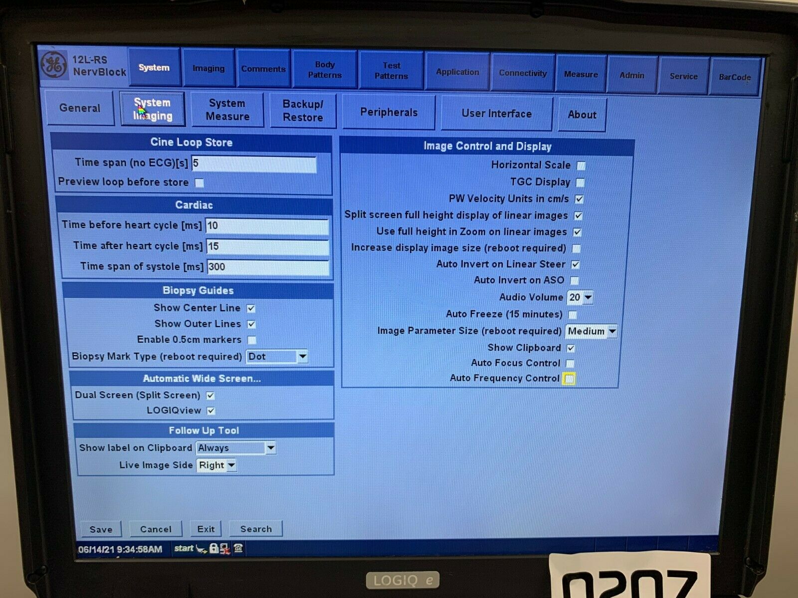 GE Logiq e NextGen Portable Ultrasound 5419804 W/12L-RS Probe V R7.0.3 0207 DIAGNOSTIC ULTRASOUND MACHINES FOR SALE