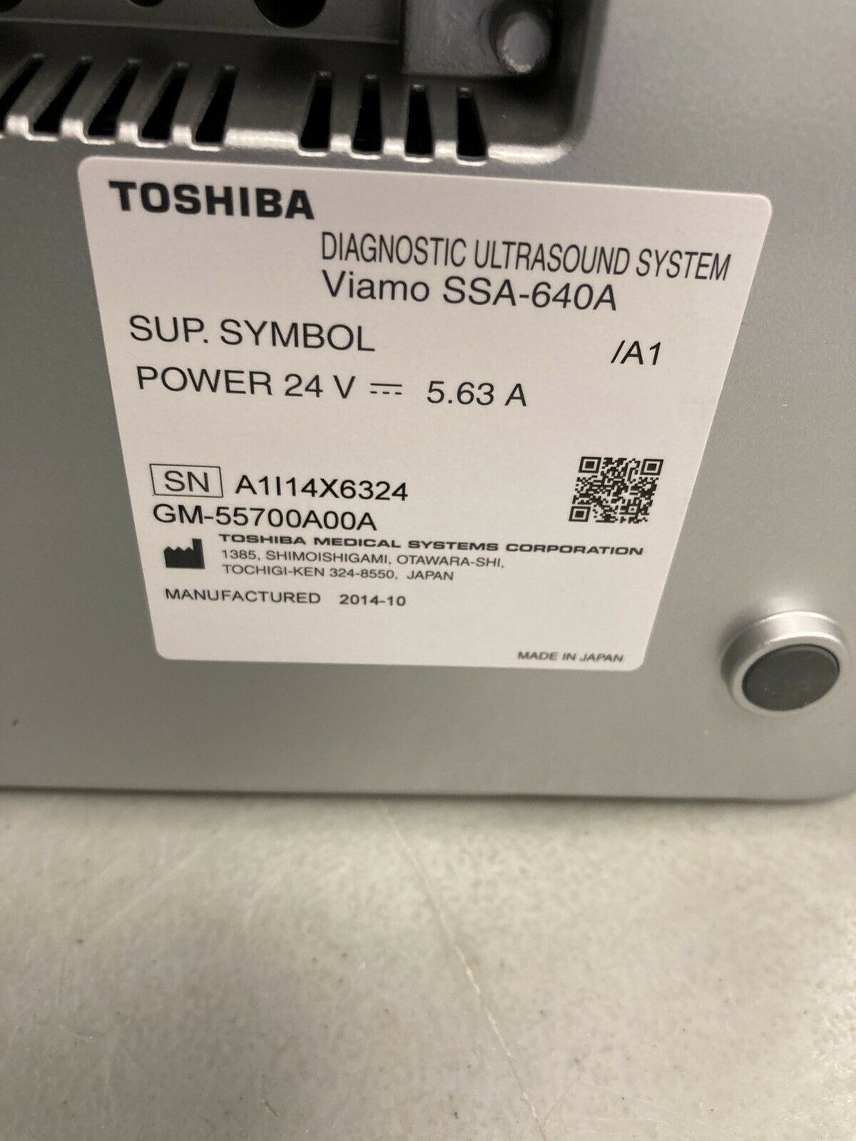 Toshiba Viamo Ultrasound System Model SSA-640A DIAGNOSTIC ULTRASOUND MACHINES FOR SALE