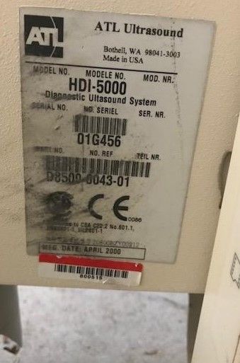 ATL HDI 5000  Diagnostic Ultrasound w/1 Probe DIAGNOSTIC ULTRASOUND MACHINES FOR SALE