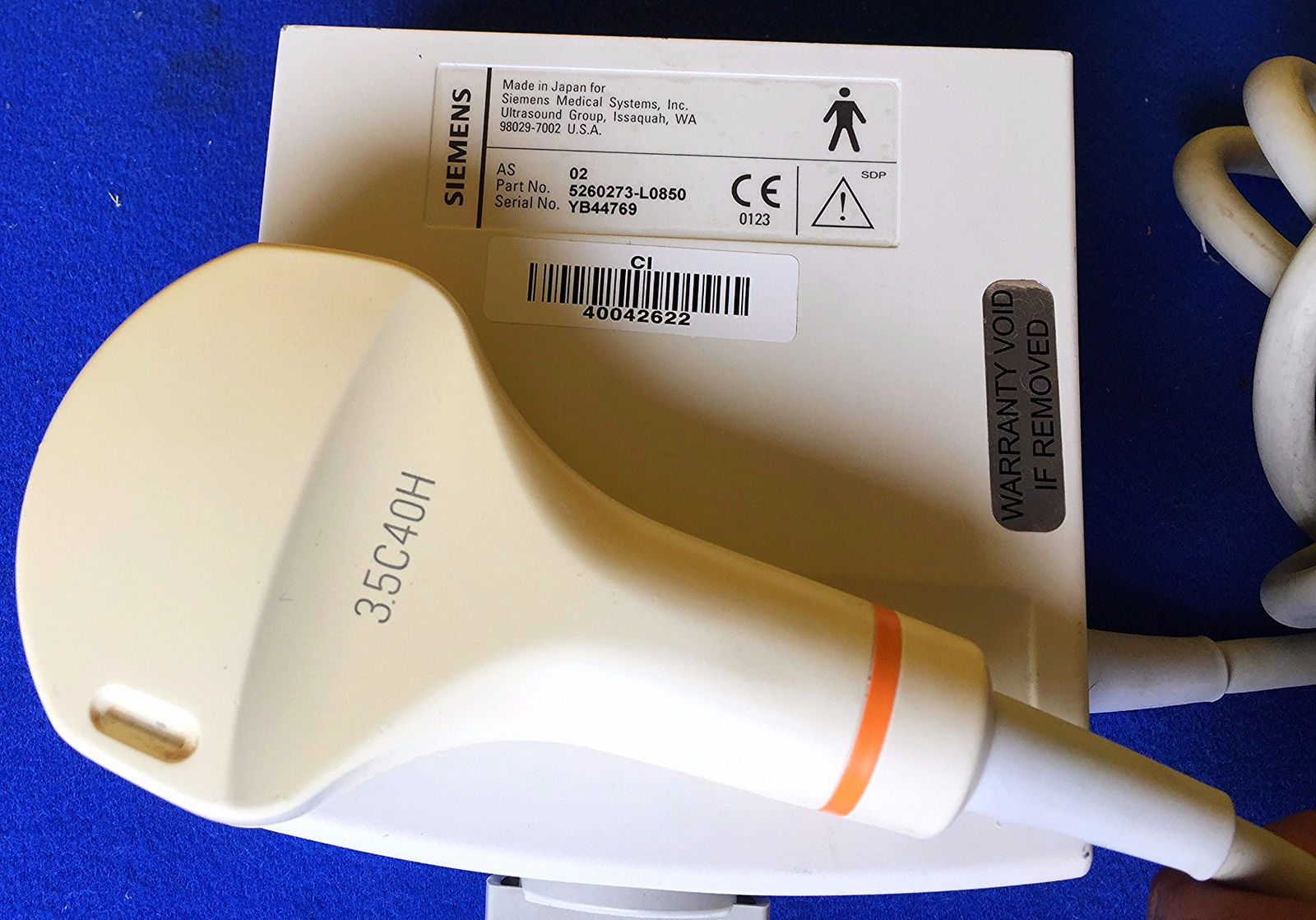 SIEMENS 3.5 C40H ULTRASOUND TRANSDUCER PROBE ELEGRA ACUSON FREESHIP DIAGNOSTIC ULTRASOUND MACHINES FOR SALE