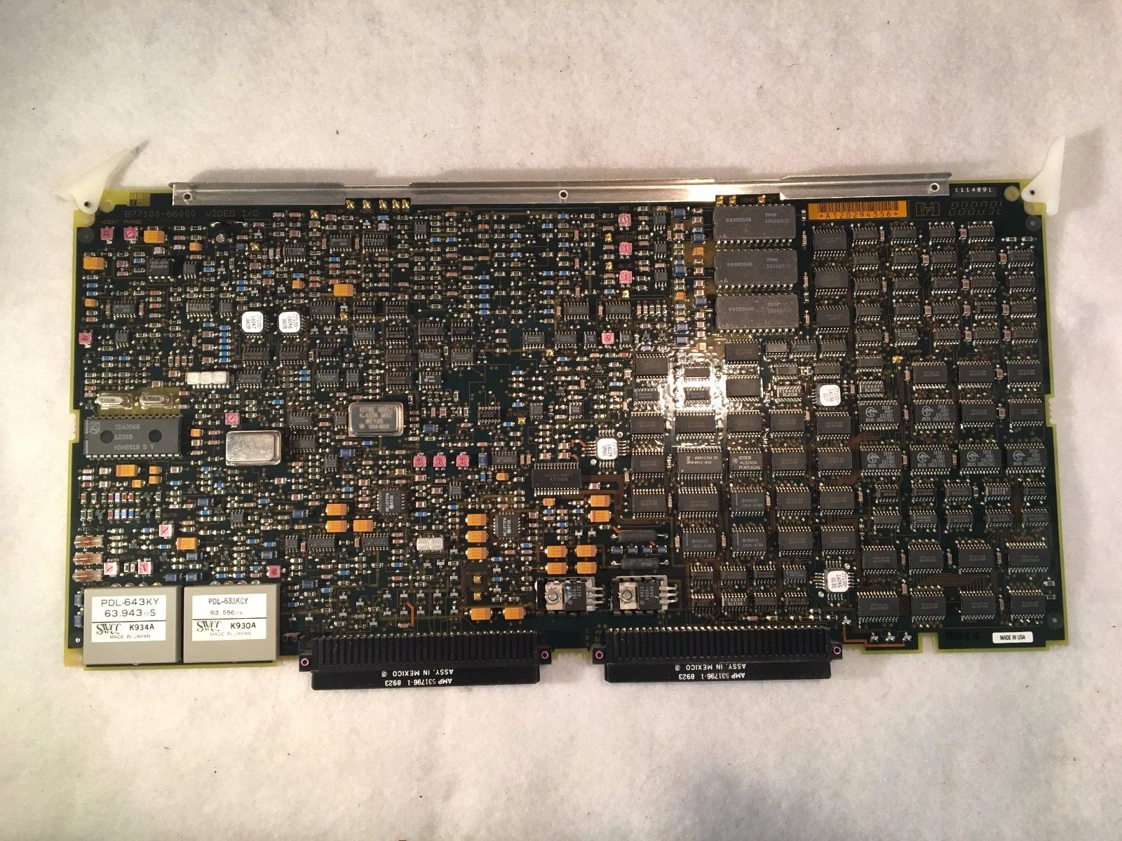 a close up of a computer board with many different parts
