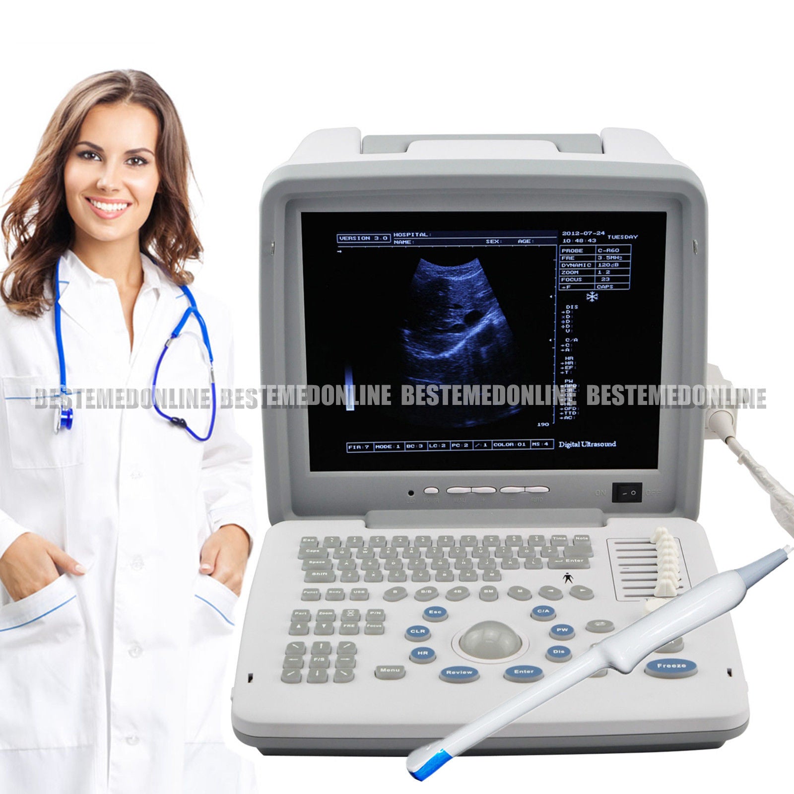 super top Full Digital Ultrasound Scanner Transvaginal probe external 3D image DIAGNOSTIC ULTRASOUND MACHINES FOR SALE