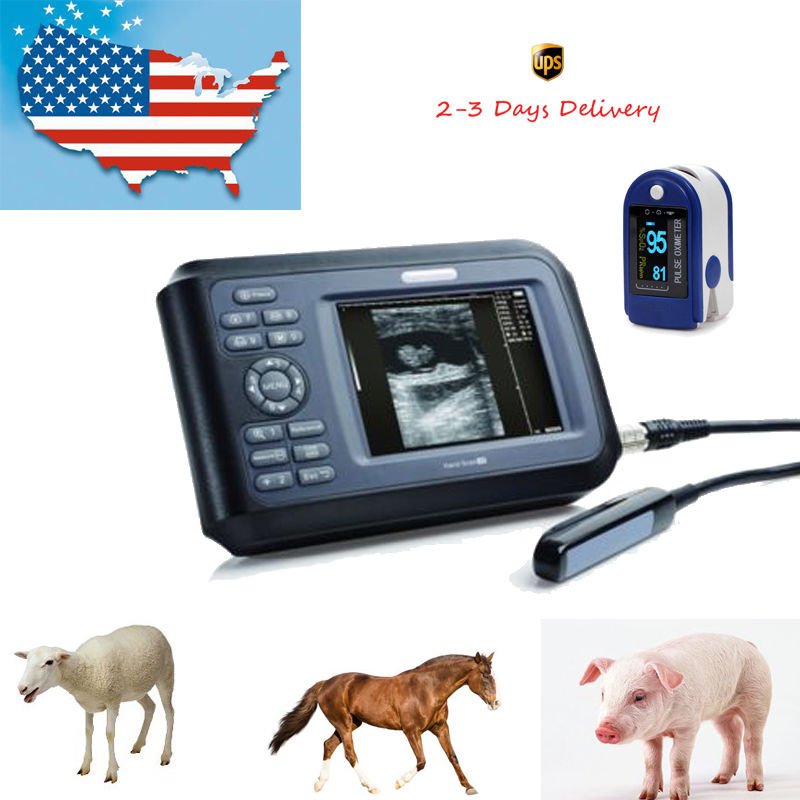 USA Veterinary Laptop Machine Ultrasound scanner 7.5M Rectal Probe+Gift Oximeter DIAGNOSTIC ULTRASOUND MACHINES FOR SALE