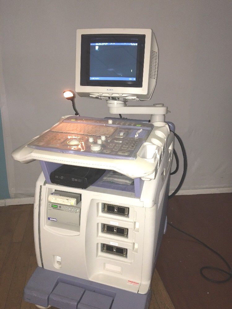 Aloka SSD-ALPH5 Ultrasound Machine + Sony Printer + DVD recorder DIAGNOSTIC ULTRASOUND MACHINES FOR SALE