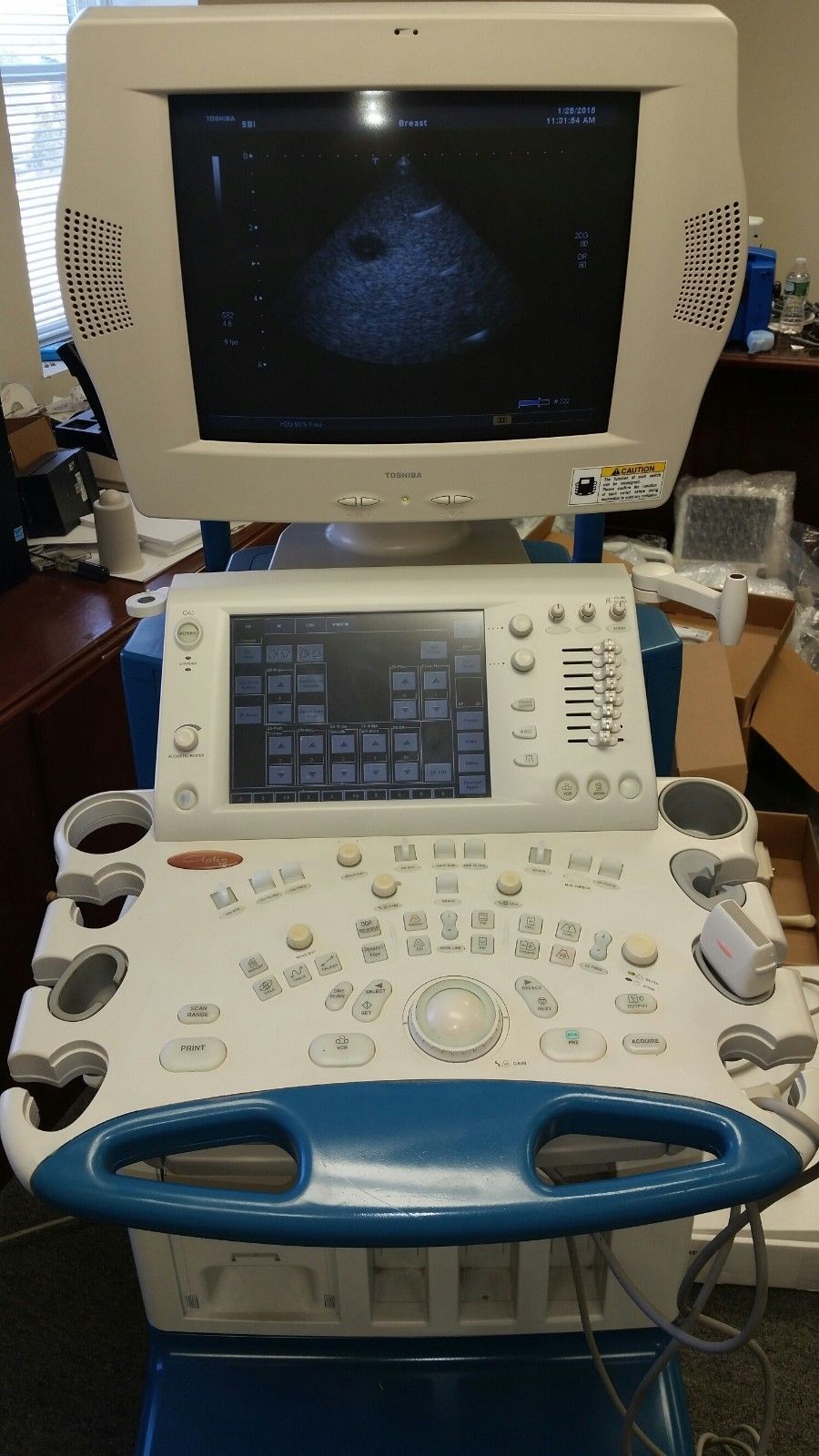 Toshiba Aplio 50 SSa-700a Cardiac/Vascular Ultrasound System + PLT-704AT & PST30 DIAGNOSTIC ULTRASOUND MACHINES FOR SALE