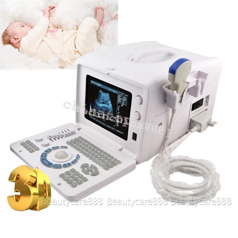 Hospital 10" Digital Ultrasound Scanner Machie Convex + Linear +Viginal 3 Probe DIAGNOSTIC ULTRASOUND MACHINES FOR SALE