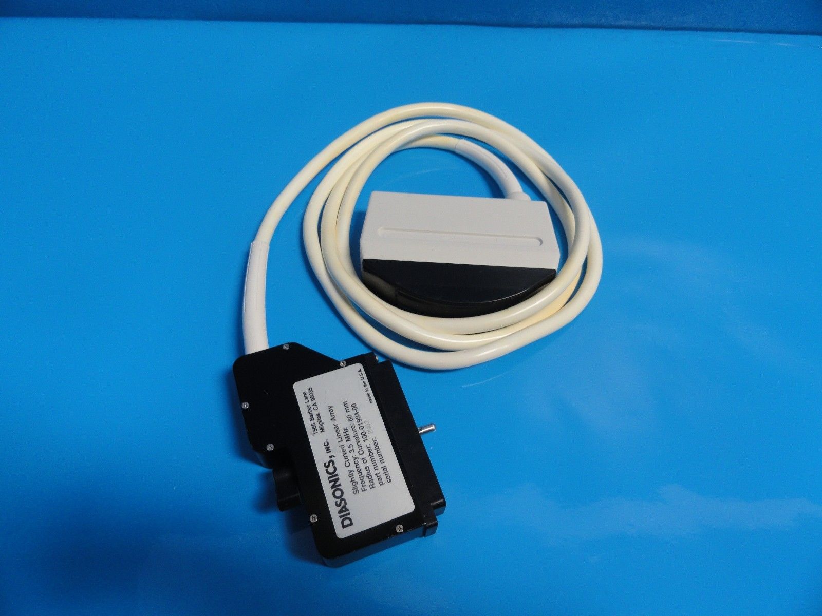 GE Diasonics 3.5 MHz Slightly Curved Linear Array Probe P/N 100-01984-00 (10219) DIAGNOSTIC ULTRASOUND MACHINES FOR SALE