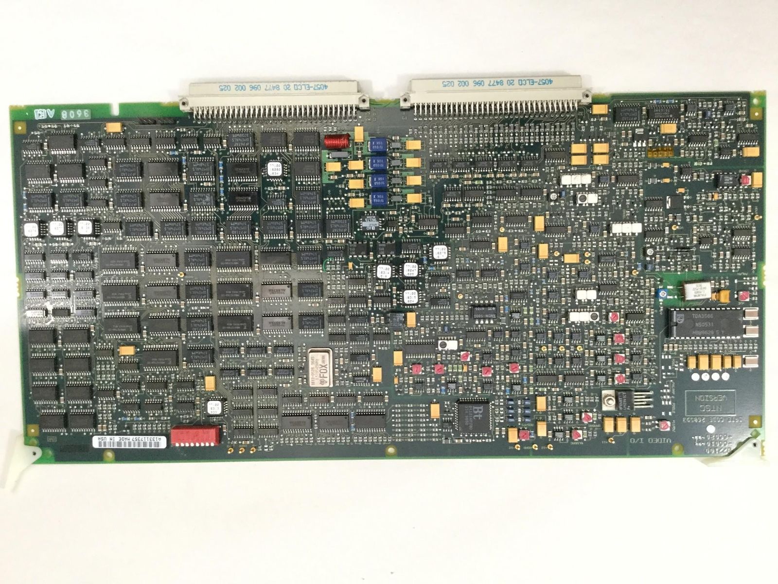 a close up of a computer board with many different components