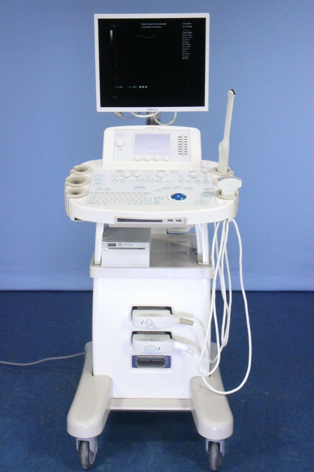 Ultrasonix Sonix OP Ultrasound with Two Probes, Printer, & Warranty!!  Tested!! DIAGNOSTIC ULTRASOUND MACHINES FOR SALE