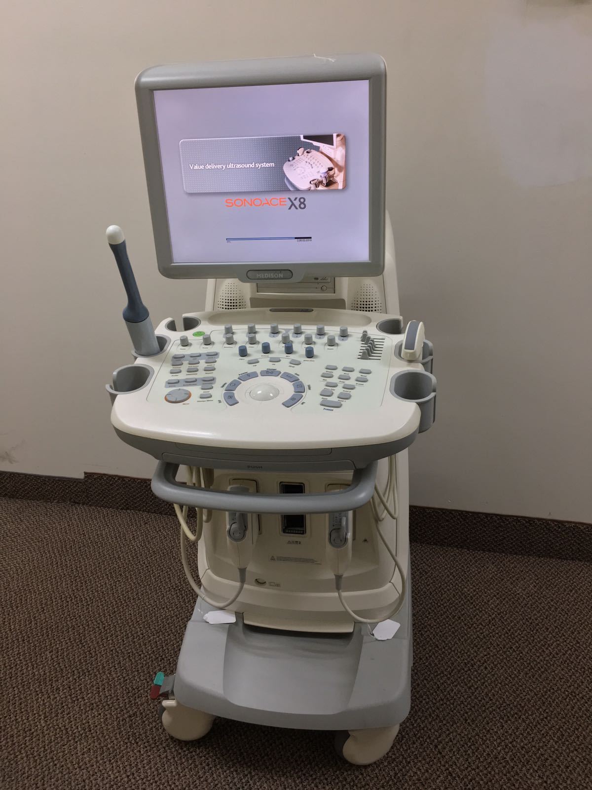 Medison SonoAce X8 OB/Gyn Ultrasound System w/ 3D5-9EK, 3D/4D, C2-8 Probes DIAGNOSTIC ULTRASOUND MACHINES FOR SALE
