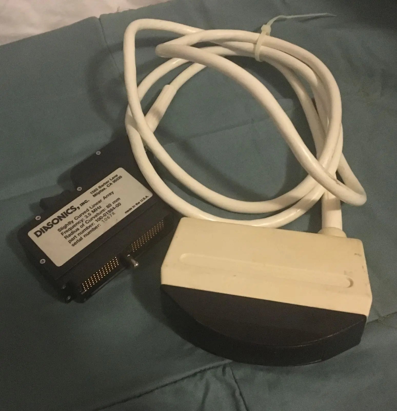 Diasonics slightly curved linear array 3.5mhz Ultrasound Probe, 80mm DIAGNOSTIC ULTRASOUND MACHINES FOR SALE