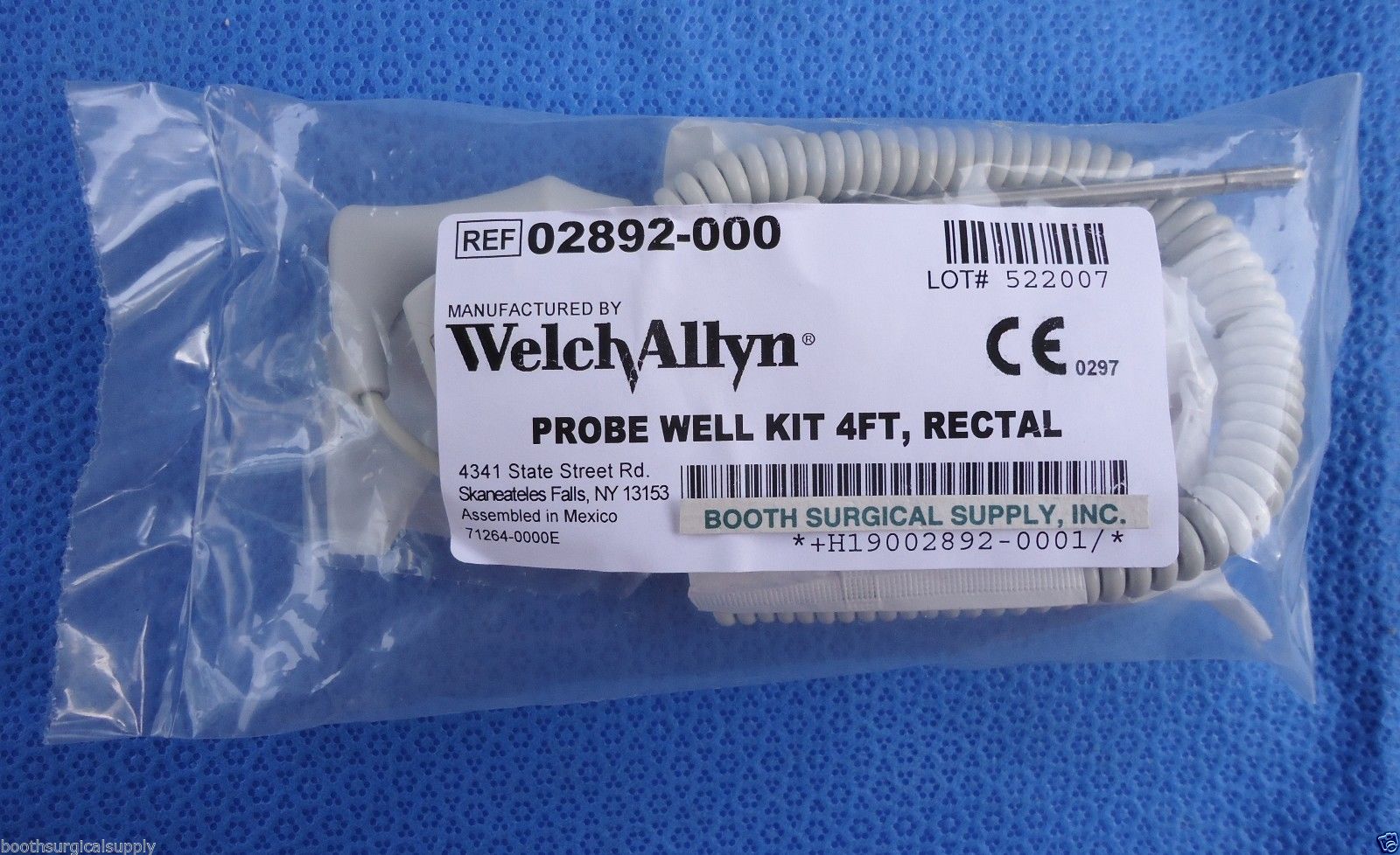 WELCH ALLYN # 02892-000 PROBE & WELL KIT 4' RECTAL FOR 690/692 THERMOMETERS-NEW! 732094026016 DIAGNOSTIC ULTRASOUND MACHINES FOR SALE