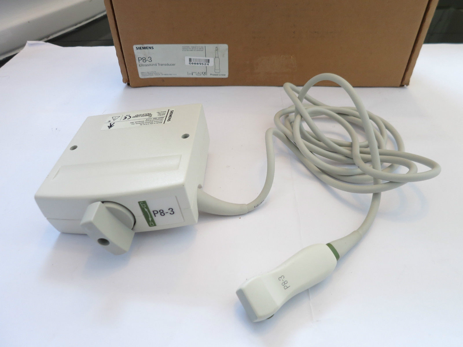 SIEMENS P8-3 ULTRASOUND TRANSDUCER 8.3MHZ PHASED LINEAR PROBE SONOLINE ELEGRA UK DIAGNOSTIC ULTRASOUND MACHINES FOR SALE