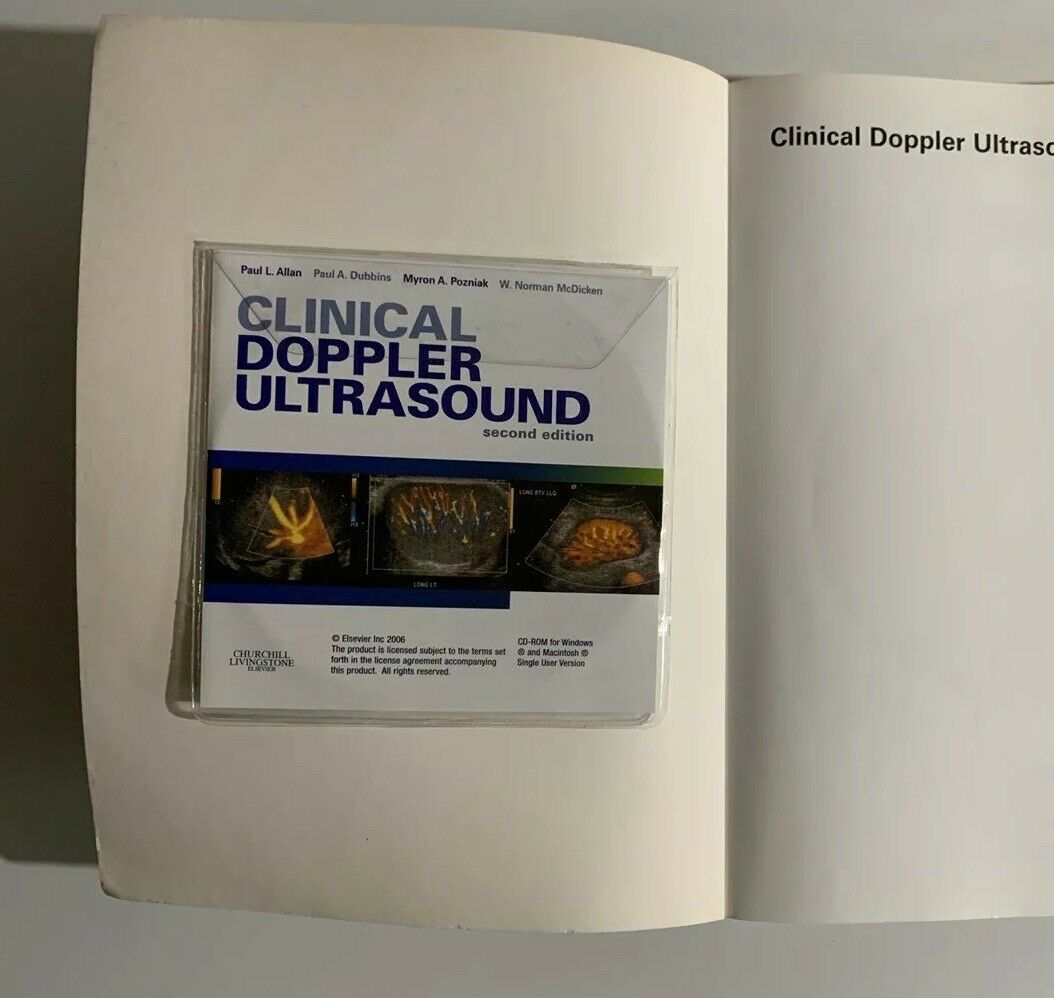 Clinical Doppler Ultrasound by Allan , Never opened CD Included 9780443101168 DIAGNOSTIC ULTRASOUND MACHINES FOR SALE