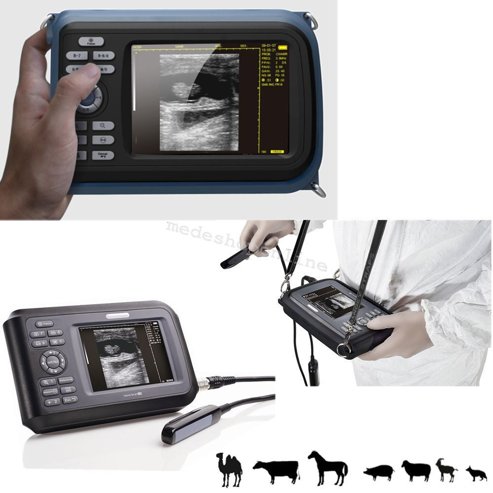 Clear Color LCD Veterinary handheld palm ultrasound scanner Animal Rectal Probe DIAGNOSTIC ULTRASOUND MACHINES FOR SALE