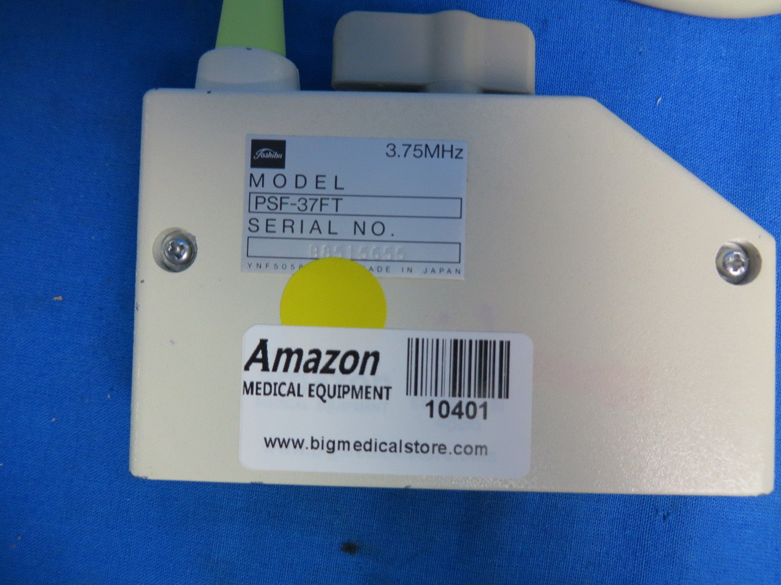 Toshiba PSF-37FT 3.75 MHz Phased Array Sector Probe for SSA-160A, SSH-270A DIAGNOSTIC ULTRASOUND MACHINES FOR SALE