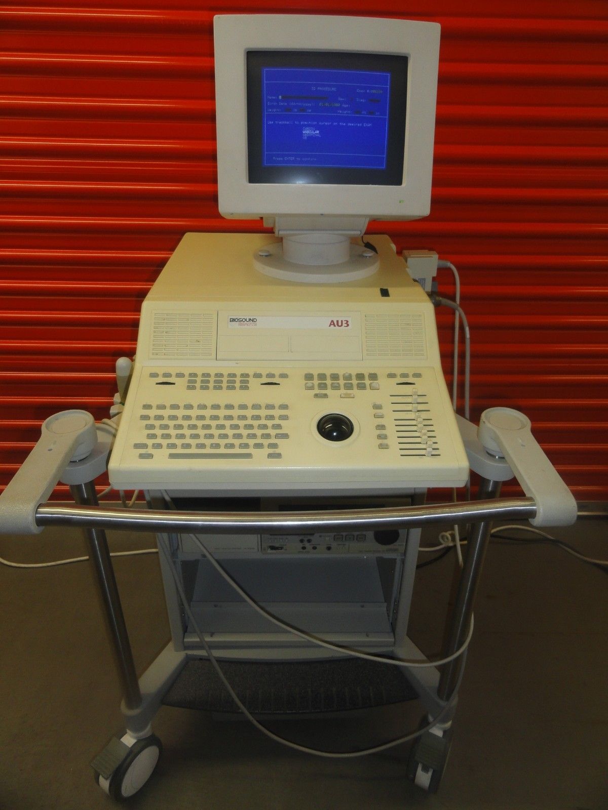 Biosound Esaote AU3 P/N 7050 Ultrasound W/ LA 13 & 2535AA-C Probe& Printer 5818 DIAGNOSTIC ULTRASOUND MACHINES FOR SALE