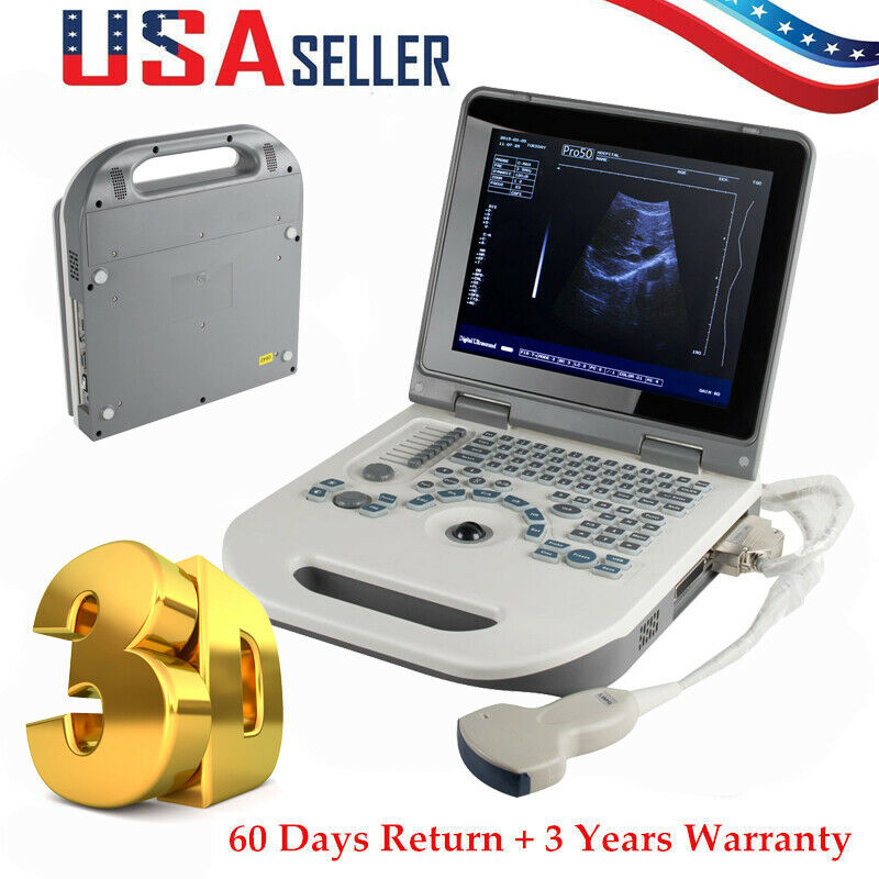 USA Portable Laptop Machine Digital Ultrasound scanner, 3.5MHz Convex probe, 3D DIAGNOSTIC ULTRASOUND MACHINES FOR SALE