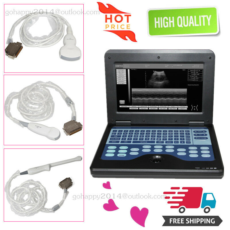 3 probes Digital Portable Laptop Ultrasound Scanner+convex+cardiac+transvaginal DIAGNOSTIC ULTRASOUND MACHINES FOR SALE