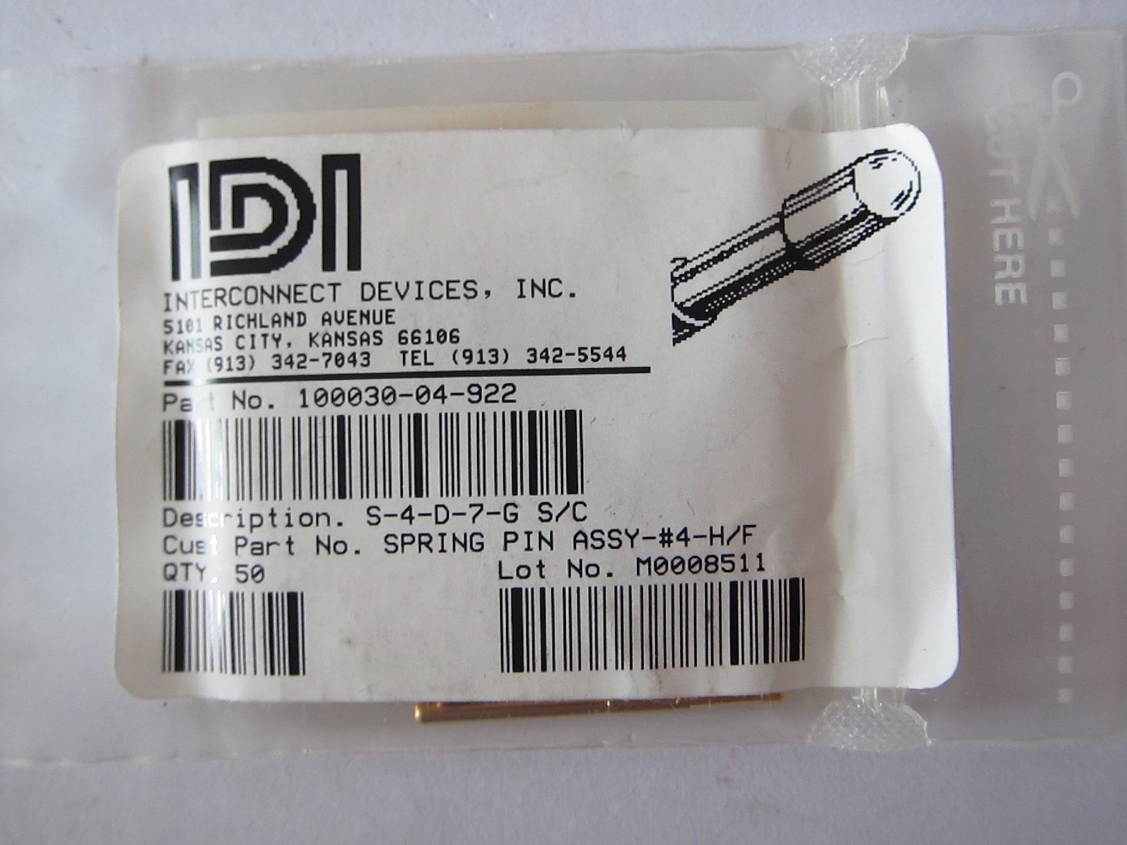 50 PACK IDI S-4-D-7-G S/C Probes HEADED RADIUS 20 mOhmS 33.78 mm 5A DIAGNOSTIC ULTRASOUND MACHINES FOR SALE