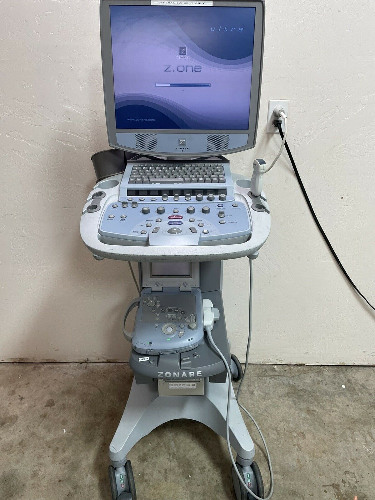 Zonare Z One Ultrasound System With Transducer And Printer DIAGNOSTIC ULTRASOUND MACHINES FOR SALE