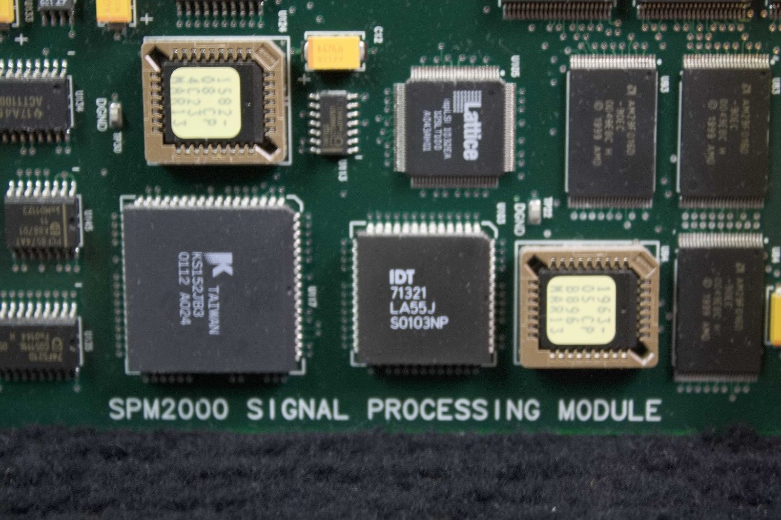 closeup of mother board parts