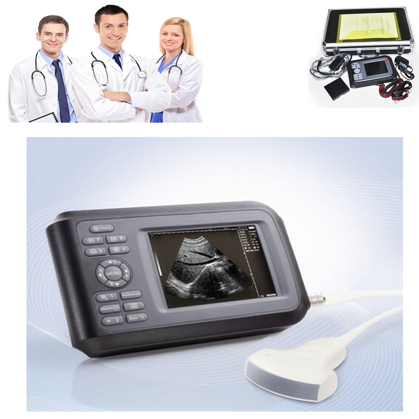 Portable Digital Ultrasound Scanner Machine 7.5M  Linear Probe 5.5 TFT LCD USA 190891774408 DIAGNOSTIC ULTRASOUND MACHINES FOR SALE