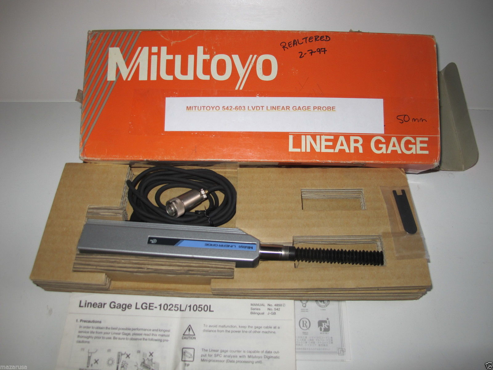 MITUTOYO 542-603 LINEAR GAGE PROBE, NEW DIAGNOSTIC ULTRASOUND MACHINES FOR SALE