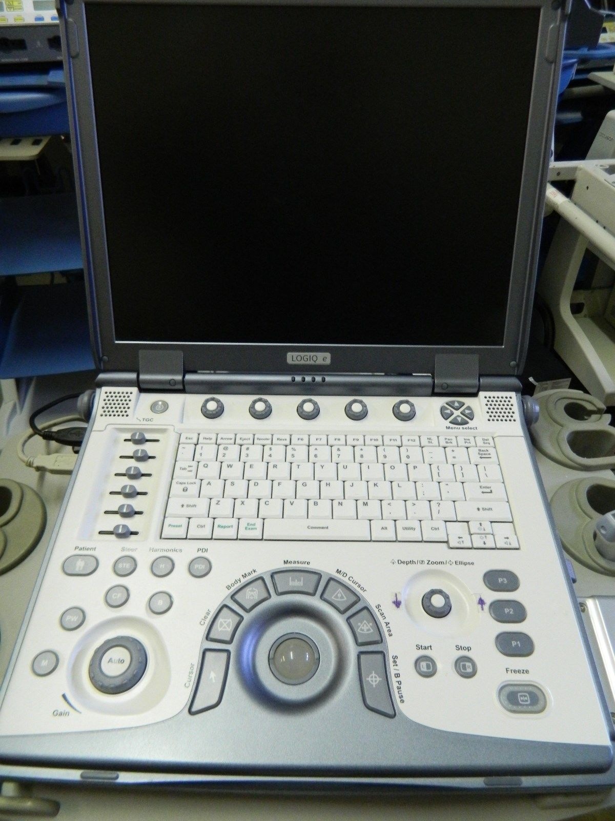 2007 GE Logiq E Portable Ultrasound w/12L Probe& Work Cart *Tested DIAGNOSTIC ULTRASOUND MACHINES FOR SALE