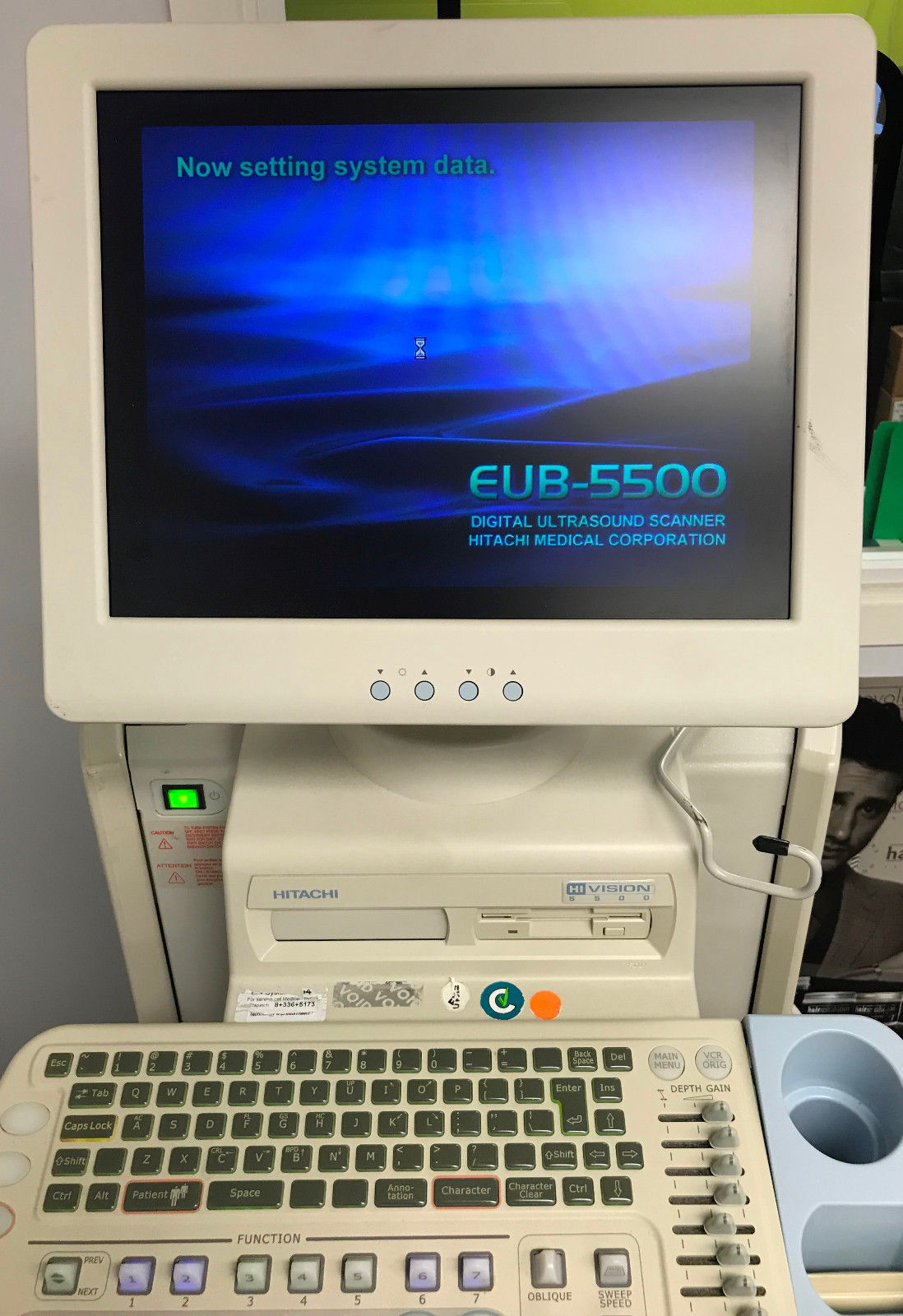 Hitachi HI Vision 5500 Ultrasound Diagnostic Scanner EUB-5500 w/ 3 Transducers DIAGNOSTIC ULTRASOUND MACHINES FOR SALE