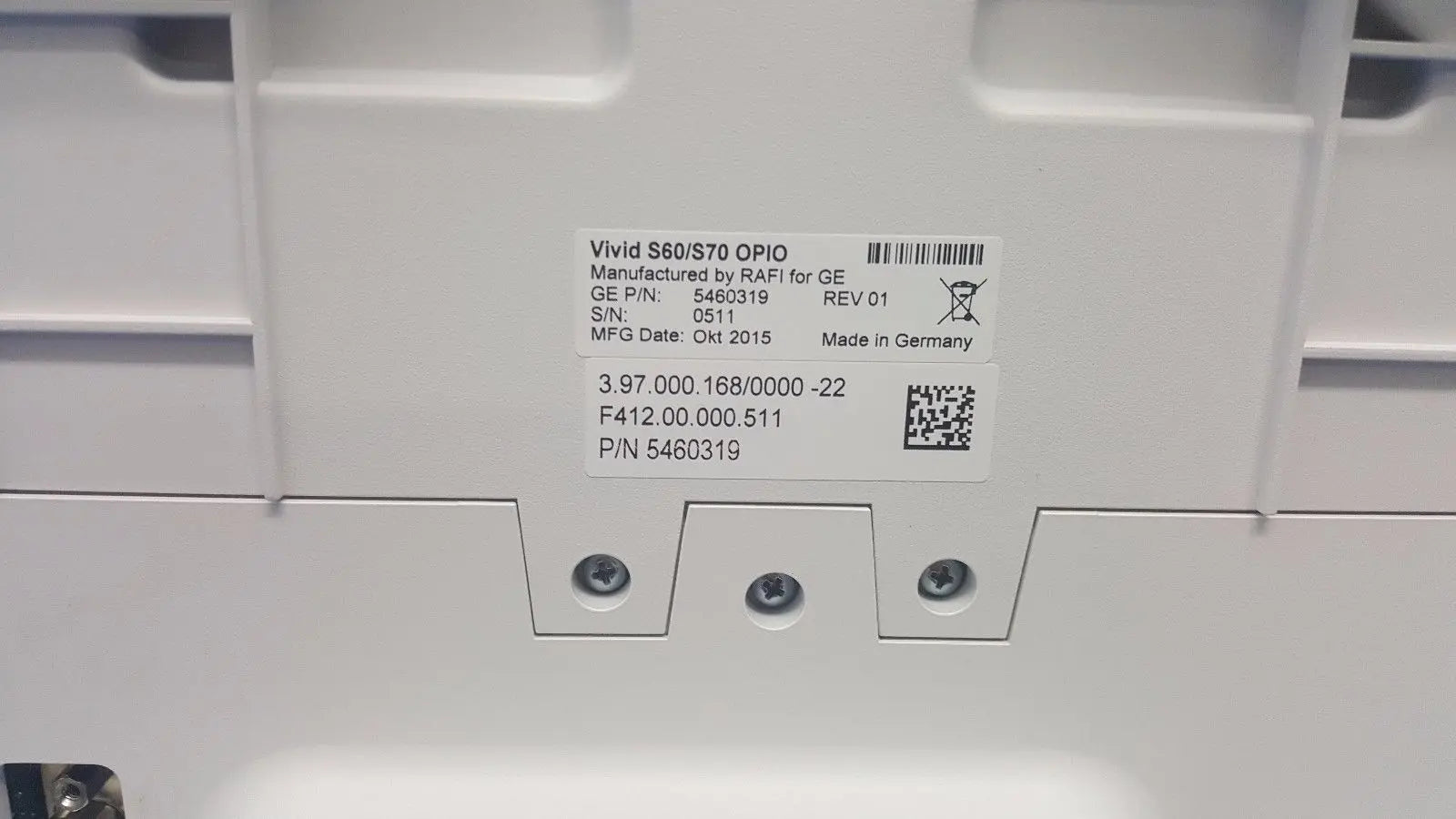 GE VIVID S60/S70 Ultrasound System Keyboard P/N 5460319 w/ Touchscreen Assy DIAGNOSTIC ULTRASOUND MACHINES FOR SALE