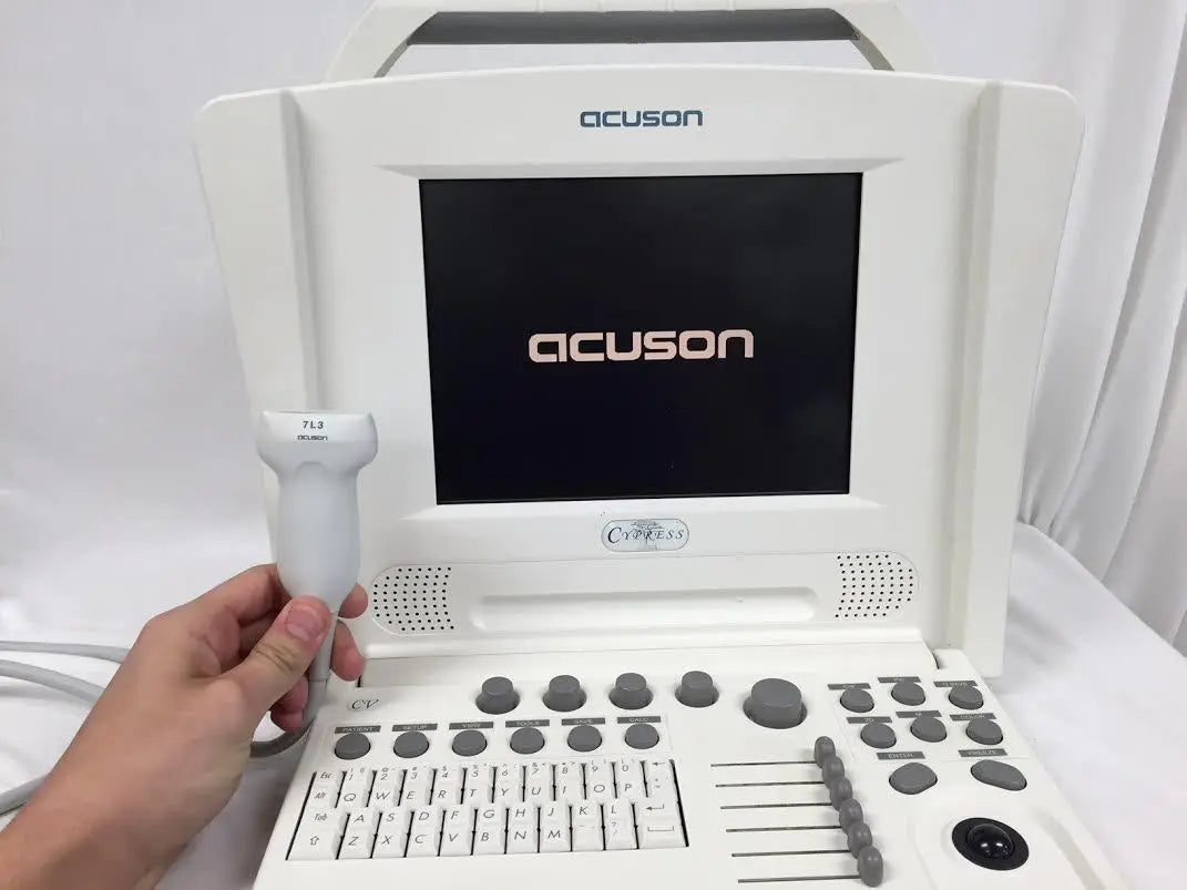 Siemens Acuson Cypress Portable Ultrasound with Stress Echo 7L3 Vascular DIAGNOSTIC ULTRASOUND MACHINES FOR SALE