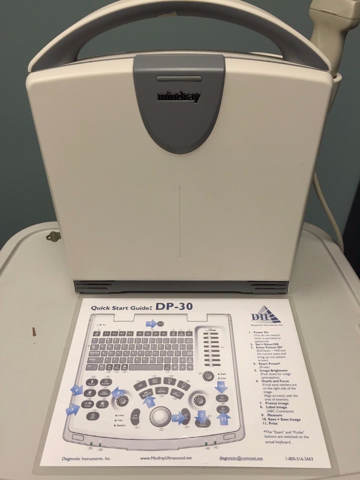 Mindray DP-30 Ultrasound Diagnostic Imaging Device DIAGNOSTIC ULTRASOUND MACHINES FOR SALE