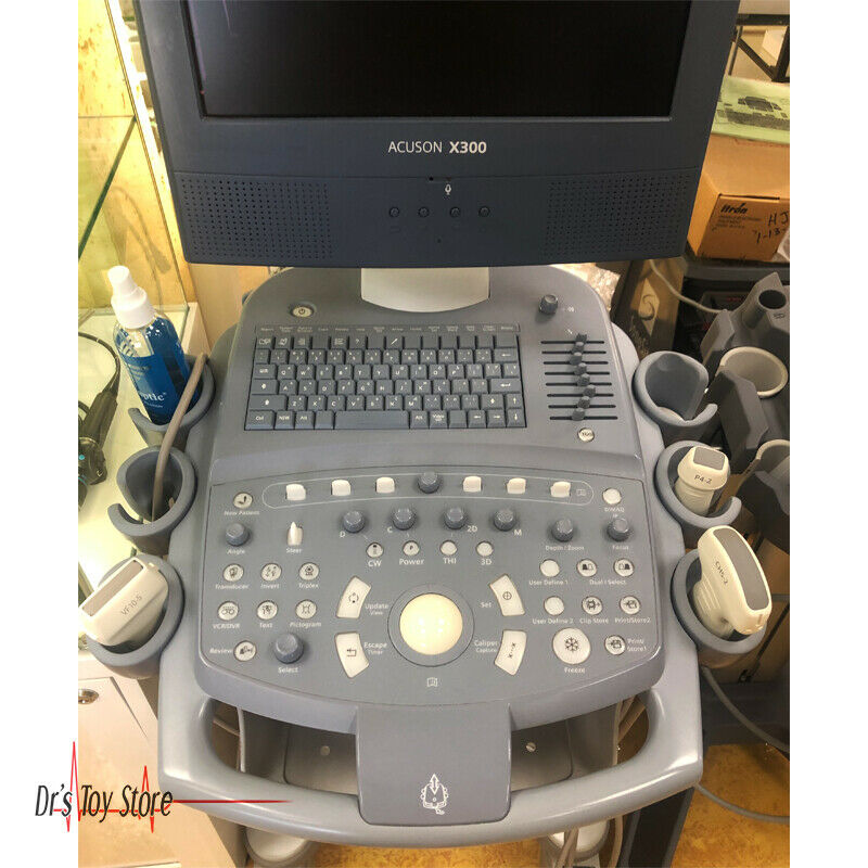 Siemens Acuson X300 Ultrasound System with 3 Transducers DIAGNOSTIC ULTRASOUND MACHINES FOR SALE