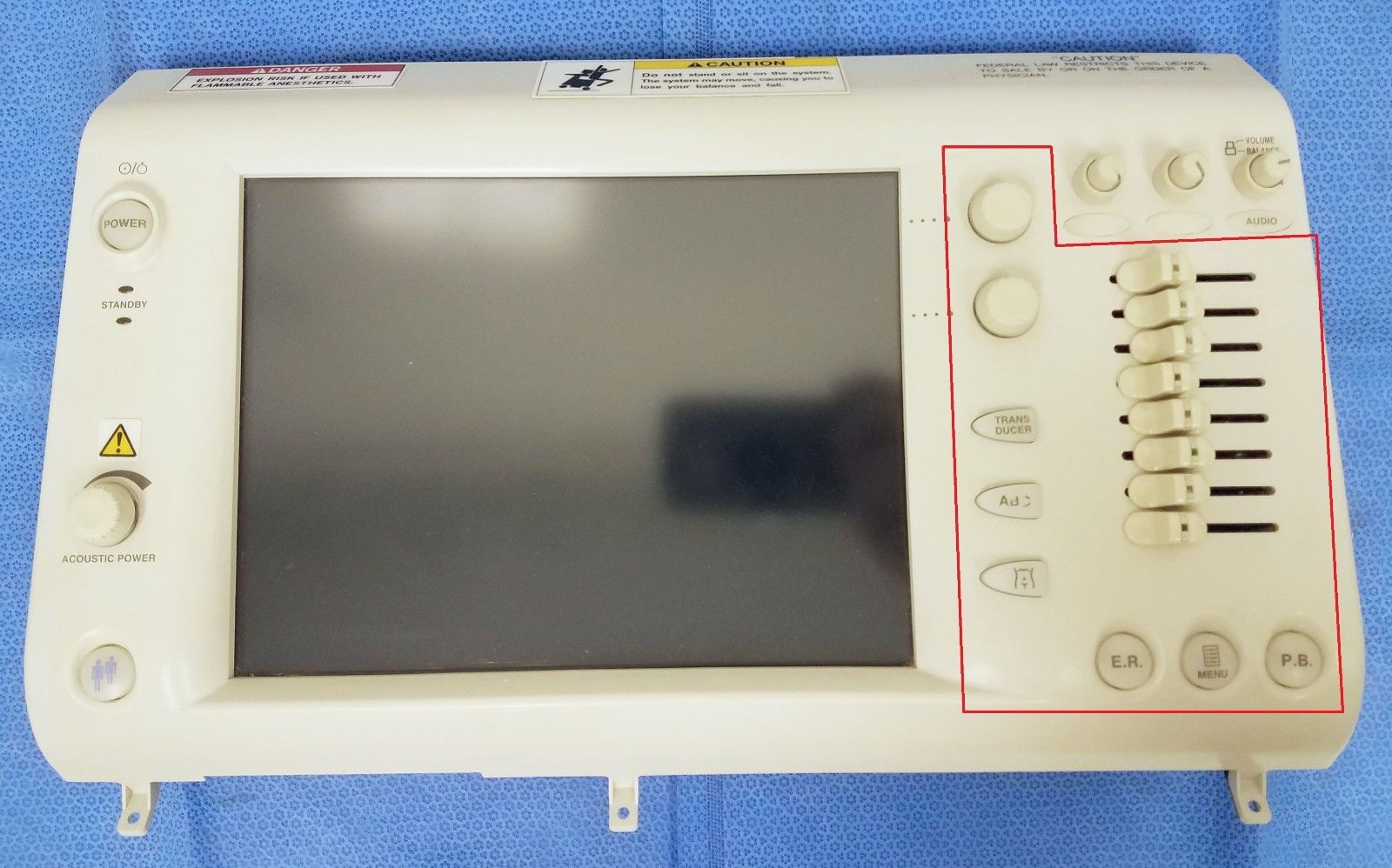 Toshiba Part: Menu, Picture Controls Board for Aplio Ultrasound N368-3303-7 DIAGNOSTIC ULTRASOUND MACHINES FOR SALE