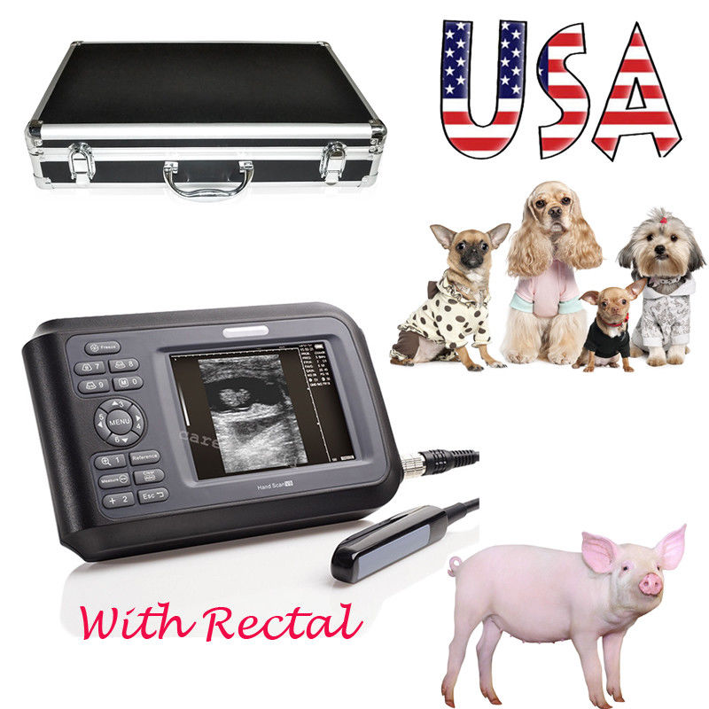 US Veterinary VET Animal Ultrasound Scanner Handheld Monitor + Rectal Probe Case 190891653277 DIAGNOSTIC ULTRASOUND MACHINES FOR SALE