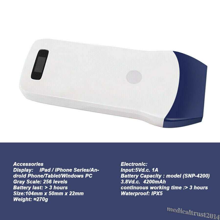 Portable Handheld WIFI Wireless Color Doppler Ultrasound Scanner + Linear Probe DIAGNOSTIC ULTRASOUND MACHINES FOR SALE